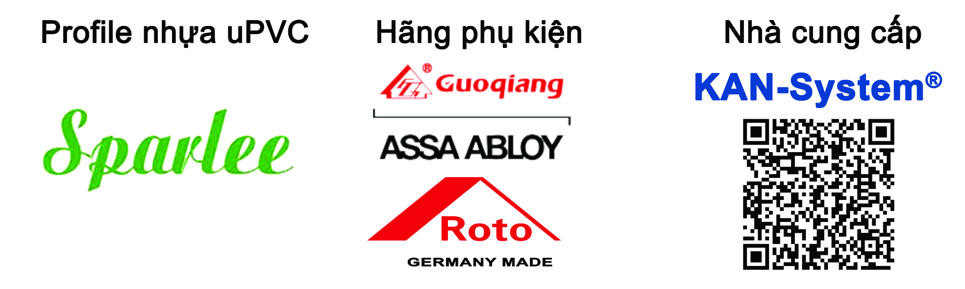 Bảng báo giá Cửa nhựa lõi thép nhập khẩu Sparlee® , KAN-System®