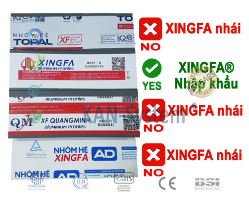 Cửa nhôm kính XINGFA Guangdong giả, Cửa nhựa lõi thép giả, Khuyến cáo – KAN-System®