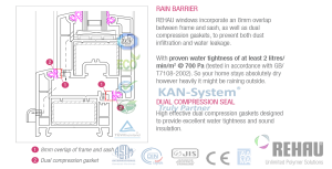 Cấp độ kín khí, kín nước của cửa nhựa lõi thép uPVC REHAU - Germany® nhập khẩu – KAN - System®
