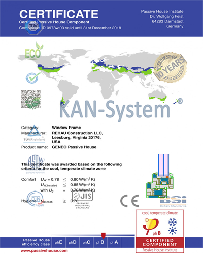 KAN - System® - Cửa nhựa lõi thép uPVC REHAU - Germany® nhập khẩu