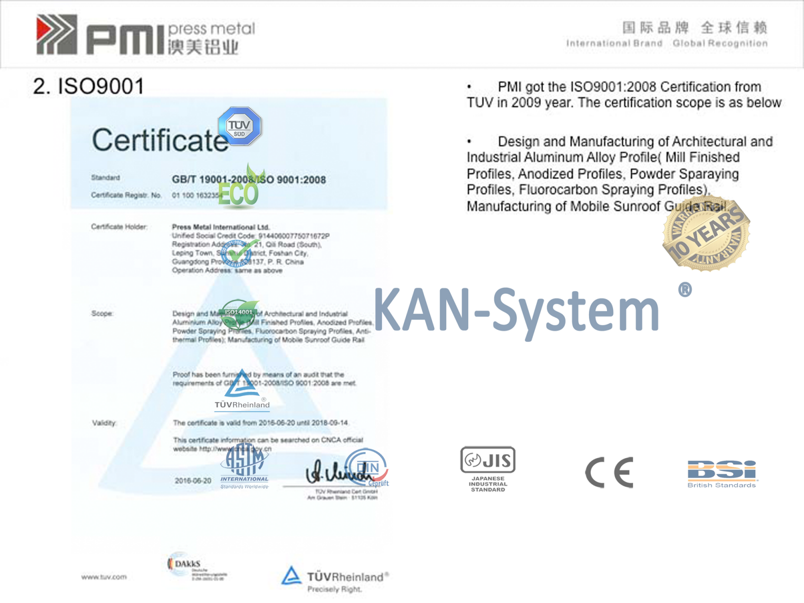 KAN-System® - Cửa nhôm PMI - Malaysia® nhập khẩu